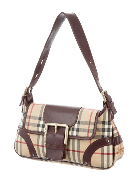 burberry black and white check handbag|Burberry over the shoulder bags.